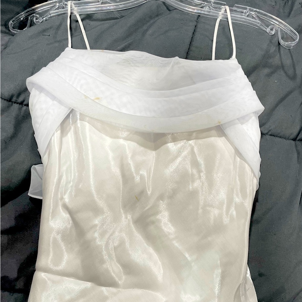 White Satin Wedding Dress